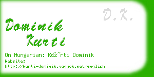 dominik kurti business card