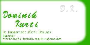 dominik kurti business card